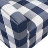 image:imageConvenience Concepts Take a Seat Churchill Accent Chair with Ottoman Set 2625  Modern Classic MidBack Barrel Accent Chair with UShaped Ottoman for Living Room Bedroom Office Botanical PrintBlue Gingham