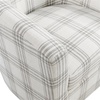 image:imageConvenience Concepts Take a Seat Churchill Accent Chair with Ottoman Set 2625  Modern Classic MidBack Barrel Accent Chair with UShaped Ottoman for Living Room Bedroom Office Botanical PrintGray Plaid