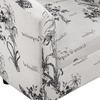 image:imageConvenience Concepts Take a Seat Churchill Accent Chair with Ottoman Set 2625  Modern Classic MidBack Barrel Accent Chair with UShaped Ottoman for Living Room Bedroom Office Botanical PrintBotanical Print