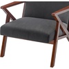 image:imageConvenience Concepts Take a Seat Cliff Accent Armchair 285  MidCentury Modern Lounge Chair for Living Room Bedroom Dark Gray FabricEspressoDark Gray FabricEspresso