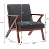 image:imageConvenience Concepts Take a Seat Cliff Accent Armchair 285  MidCentury Modern Lounge Chair for Living Room Bedroom Dark Gray FabricEspressoDark Gray FabricEspresso