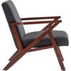 image:imageConvenience Concepts Take a Seat Cliff Accent Armchair 285  MidCentury Modern Lounge Chair for Living Room Bedroom Dark Gray FabricEspressoDark Gray FabricEspresso
