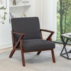 image:imageConvenience Concepts Take a Seat Cliff Accent Armchair 285  MidCentury Modern Lounge Chair for Living Room Bedroom Dark Gray FabricEspressoDark Gray FabricEspresso