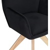 image:imageConvenience Concepts Take a Seat Miranda Swivel Accent Chair Velvet BlackNatural WoodBlack VelvetNatural Wood