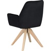 image:imageConvenience Concepts Take a Seat Miranda Swivel Accent Chair Velvet BlackNatural WoodBlack VelvetNatural Wood