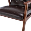 image:imageConvenience Concepts Take a Seat Natalie Accent Armchair and Ottoman Set 275  MidCentury Modern Lounge Chair with Foot Stool Set for Living Room Bedroom Espresso Faux Leather