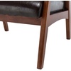 image:imageConvenience Concepts Take a Seat Natalie Accent Armchair and Ottoman Set 275  MidCentury Modern Lounge Chair with Foot Stool Set for Living Room Bedroom Espresso Faux Leather