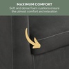 image:imageConvenience Concepts Take a Seat Roosevelt Accent Chair with Ottoman Set 2775  Modern MidBack Barrel Accent Chair with UShaped Ottoman for Living Room Bedroom Office Dark Gray Microfiber