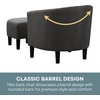 image:imageConvenience Concepts Take a Seat Roosevelt Accent Chair with Ottoman Set 2775  Modern MidBack Barrel Accent Chair with UShaped Ottoman for Living Room Bedroom Office Dark Gray Microfiber