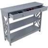image:imageConvenience Concepts Titan 1 Drawer Console Table with Shelves GrayGrey