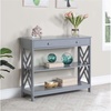 image:imageConvenience Concepts Titan 1 Drawer Console Table with Shelves GrayGrey