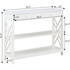 image:imageConvenience Concepts Titan 1 Drawer Console Table with Shelves GrayWhite