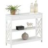 image:imageConvenience Concepts Titan 1 Drawer Console Table with Shelves GrayWhite