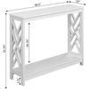 image:imageConvenience Concepts Titan Console Table with Shelf EspressoWhite