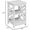 image:imageConvenience Concepts Titan End Table with Shelves WhiteWhite