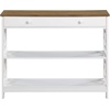 image:imageConvenience Concepts Town Square 1 Drawer Console Table GrayDriftwoodWhite