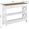 image:imageConvenience Concepts Town Square 1 Drawer Console Table GrayDriftwoodWhite