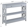 image:imageConvenience Concepts Town Square 1 Drawer Console Table GrayGrey
