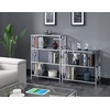 image:imageConvenience Concepts Town Square Chrome 4 Tier Bookcase Clear Glass  Chrome Frame