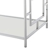 image:imageConvenience Concepts Town Square Chrome Coffee Table 42  Contemporary Modern Living Room Table with Storage Shelf for Living Room GlassChromeGlassChrome