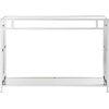 image:imageConvenience Concepts Town Square Chrome Console Table 42  Contemporary Modern Sofa Table with Storage Shelf Narrow Entryway Hall Table for Living Room Bedroom Bathroom GlassChromeGlassChrome