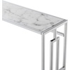 image:imageConvenience Concepts Town Square Chrome Console Table 42  Contemporary Modern Sofa Table with Storage Shelf Narrow Entryway Hall Table for Living Room Bedroom Bathroom GlassChromeWhite Faux MarbleChrome