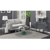 image:imageConvenience Concepts Town Square Chrome Console Table 42  Contemporary Modern Sofa Table with Storage Shelf Narrow Entryway Hall Table for Living Room Bedroom Bathroom GlassChromeGlassChrome