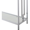 image:imageConvenience Concepts Town Square Chrome Console Table 42  Contemporary Modern Sofa Table with Storage Shelf Narrow Entryway Hall Table for Living Room Bedroom Bathroom GlassChromeWhite Faux MarbleChrome