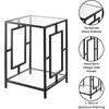 image:imageConvenience Concepts Town Square Chrome End Table 1575  Contemporary Modern Living Room Table with Storage Shelf Accent Side Table Bedroom Nightstand GlassBlack Chrome
