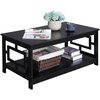 image:imageConvenience Concepts Town Square Coffee Table with Shelf GrayBlack