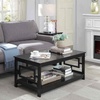 image:imageConvenience Concepts Town Square Coffee Table with Shelf GrayBlack