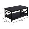 image:imageConvenience Concepts Town Square Coffee Table with Shelf GrayBlack