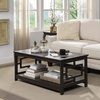 image:imageConvenience Concepts Town Square Coffee Table with Shelf GrayEspresso
