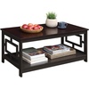 image:imageConvenience Concepts Town Square Coffee Table with Shelf GrayEspresso
