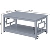 image:imageConvenience Concepts Town Square Coffee Table with Shelf GrayGrey