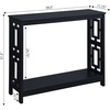 image:imageConvenience Concepts Town Square Console Table with Shelf DriftwoodWhiteBlack