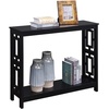 image:imageConvenience Concepts Town Square Console Table with Shelf DriftwoodWhiteBlack
