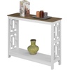 image:imageConvenience Concepts Town Square Console Table with Shelf DriftwoodWhiteDriftwoodWhite