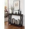 image:imageConvenience Concepts Town Square Console Table with Shelf DriftwoodWhiteEspresso