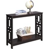 image:imageConvenience Concepts Town Square Console Table with Shelf DriftwoodWhiteEspresso
