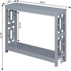 image:imageConvenience Concepts Town Square Console Table with Shelf DriftwoodWhiteGrey