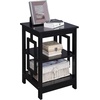 image:imageConvenience Concepts Town Square End Table with Shelves DriftwoodWhiteBlack