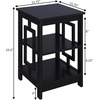 image:imageConvenience Concepts Town Square End Table with Shelves DriftwoodWhiteBlack