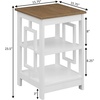 image:imageConvenience Concepts Town Square End Table with Shelves DriftwoodWhiteDriftwoodWhite