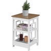 image:imageConvenience Concepts Town Square End Table with Shelves DriftwoodWhiteDriftwoodWhite