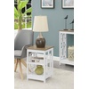 image:imageConvenience Concepts Town Square End Table with Shelves DriftwoodWhiteDriftwoodWhite