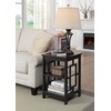 image:imageConvenience Concepts Town Square End Table with Shelves DriftwoodWhiteEspresso
