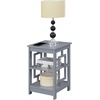image:imageConvenience Concepts Town Square End Table with Shelves DriftwoodWhiteGrey