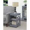 image:imageConvenience Concepts Town Square End Table with Shelves DriftwoodWhiteGrey