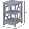image:imageConvenience Concepts Town Square End Table with Shelves DriftwoodWhiteGrey